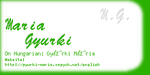 maria gyurki business card